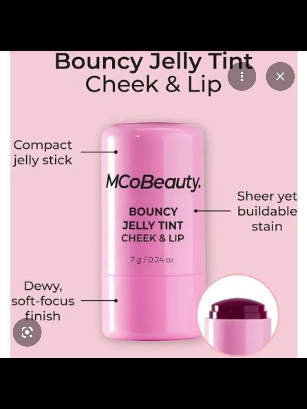 MCo Beauty Bouncy Jelly Tint Cheek & Lip In Pink Pop 0.24oz BNIB